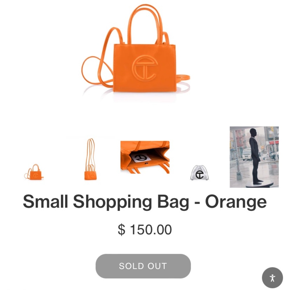Telfar Small Orange Shopper